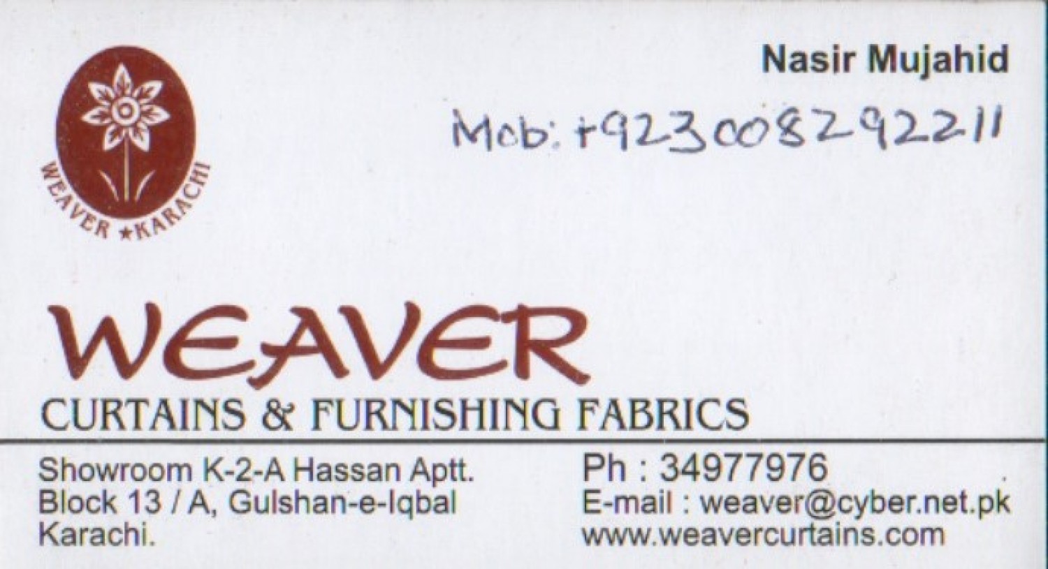 WEAVER CURTAINS & FURNISHING FABRICS